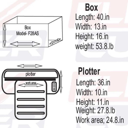 28" inches wide Vinyl Flex Cutter A28AS w/ Sensor Contour Cutting Device